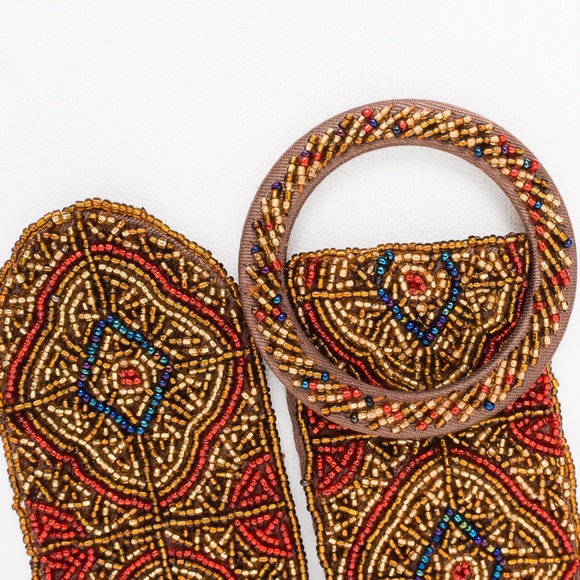 Vintage Beaded Belt by Mary McFadden Cowgirl Large - Picture 6 of 11